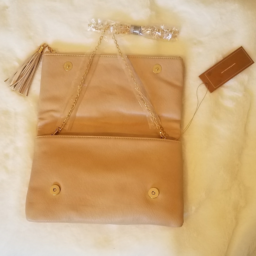 Tan Tribal Perforated (Clutch and Crossbody) - Picture 3 of 7